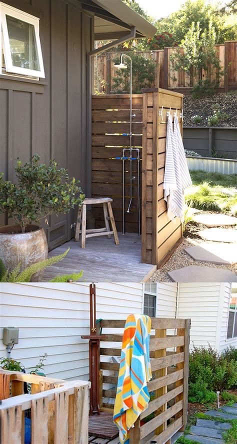 homemade outdoor shower panels